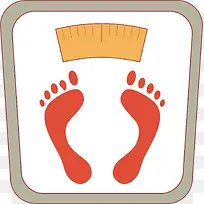 扁平化设计的体重秤-空若网 扁平化设计的体重秤-空若网