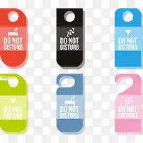 简约多彩酒店房间门牌矢量图-空若网 简约多彩酒店房间门牌矢量图-空若网