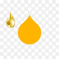 纯色背景橙色水滴状免抠素材-空若网 纯色背景橙色水滴状免抠素材-空若网