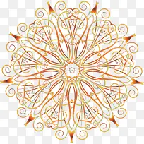 橘金色八角形对称图形-空若网 橘金色八角形对称图形-空若网