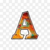 油彩肌理字母a-空若网 油彩肌理字母a-空若网