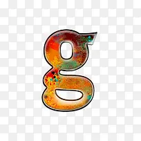 油彩肌理字母g-空若网 油彩肌理字母g-空若网