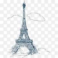 黑色简笔画铁塔装饰图案-空若网 黑色简笔画铁塔装饰图案-空若网