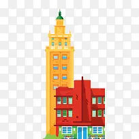 橙色的楼房-空若网 橙色的楼房-空若网