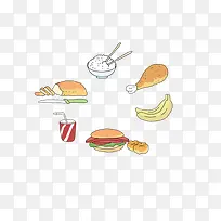卡通快餐食物-空若网 卡通快餐食物-空若网