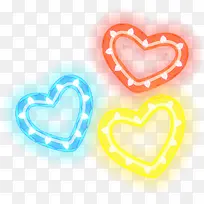 情人节多彩爱心彩灯-空若网 情人节多彩爱心彩灯-空若网