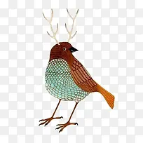 水彩小鸟绘画-空若网 水彩小鸟绘画-空若网