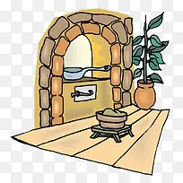 卡通房间一角矢量-空若网 卡通房间一角矢量-空若网