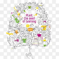 卡通手绘树元素图片-空若网 卡通手绘树元素图片-空若网