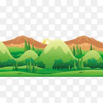 手绘创意水彩绿色植物-空若网 手绘创意水彩绿色植物-空若网