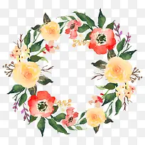 水彩花环-空若网 水彩花环-空若网