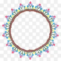 手工布艺装饰圆形边框-空若网 手工布艺装饰圆形边框-空若网