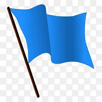 蓝色的卡通旗-空若网 蓝色的卡通旗-空若网