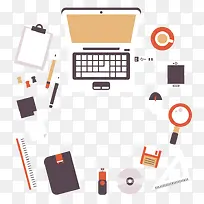 矢量办公桌面-空若网 矢量办公桌面-空若网