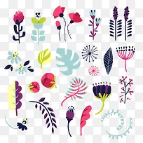 卡通手绘树叶树枝-空若网 卡通手绘树叶树枝-空若网