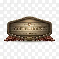 矢量咖啡木牌-空若网 矢量咖啡木牌-空若网