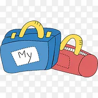 手绘卡通包包图案-空若网 手绘卡通包包图案-空若网