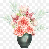 水彩花朵摆设-空若网 水彩花朵摆设-空若网