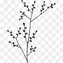 黑色树枝简笔画-空若网 黑色树枝简笔画-空若网