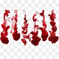 红色水彩落水瞬间-空若网 红色水彩落水瞬间-空若网