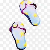 卡通手绘沙滩鞋拖鞋-空若网 卡通手绘沙滩鞋拖鞋-空若网