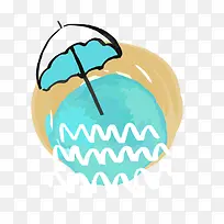 水彩和伞-空若网 水彩和伞-空若网