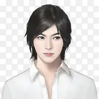 白色衬衫忧郁美男手绘-空若网 白色衬衫忧郁美男手绘-空若网