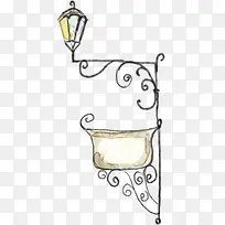 卡通可爱手绘路灯-空若网 卡通可爱手绘路灯-空若网