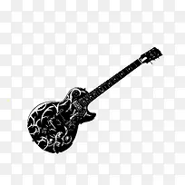 手绘电吉他矢量图-空若网 手绘电吉他矢量图-空若网