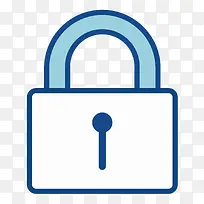 手绘蓝色的锁-空若网 手绘蓝色的锁-空若网