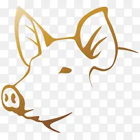 猪头插画素材库-空若网 猪头插画素材库-空若网