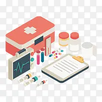 创意医疗2.5D等距矢量卡通-空若网 创意医疗2.5D等距矢量卡通-空若网