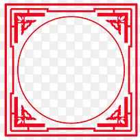 矢量中国风红色边框元素-空若网 矢量中国风红色边框元素-空若网
