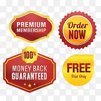 矢量大红色标签-空若网 矢量大红色标签-空若网