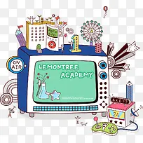 电视机矢量图-空若网 电视机矢量图-空若网