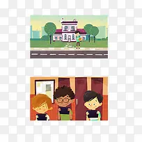 在家门口和学校的男孩-空若网 在家门口和学校的男孩-空若网