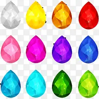 矢量手绘彩色宝石-空若网 矢量手绘彩色宝石-空若网