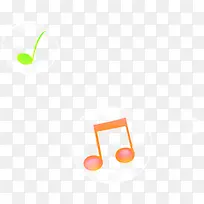 绿色橙色音符样式宣传海报-空若网 绿色橙色音符样式宣传海报-空若网