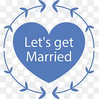 蓝色爱心婚礼请帖-空若网 蓝色爱心婚礼请帖-空若网