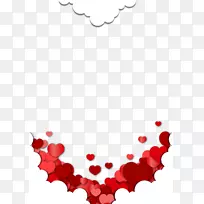 生日祝福贺卡礼物友谊-红色爱情云边界纹理-空若网 生日祝福贺卡礼物友谊-红色爱情云边界纹理-空若网