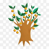 创意卡通橘子树-空若网 创意卡通橘子树-空若网