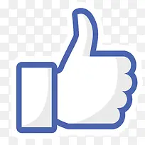 蓝色线条点赞大拇指-空若网 蓝色线条点赞大拇指-空若网