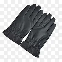 黑色带束口的皮手套-空若网 黑色带束口的皮手套-空若网