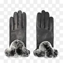 纯黑色毛毛手套-空若网 纯黑色毛毛手套-空若网