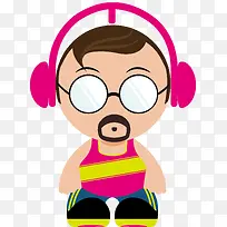 戴耳机的人-空若网 戴耳机的人-空若网