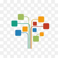 矢量ppt多彩树状图-空若网 矢量ppt多彩树状图-空若网