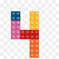 积木字母数字4-空若网 积木字母数字4-空若网