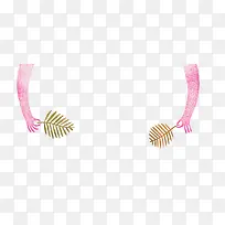 红色清新手臂小草装饰图案-空若网 红色清新手臂小草装饰图案-空若网