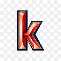 红色立体字母k-空若网 红色立体字母k-空若网