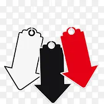 卡通手绘箭头吊牌-空若网 卡通手绘箭头吊牌-空若网